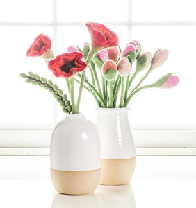 Skinny Top Shiny & Matte Vase