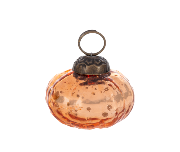 Mini Antique Mercury Glass Pumpkin Ornament