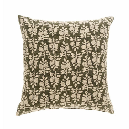 Arbor Block Print Pillow Green