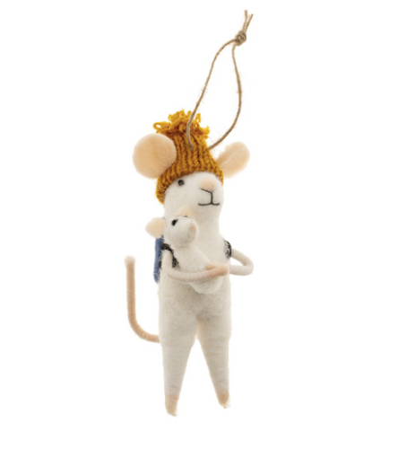 Doting Dad Mouse Holiday Ornament