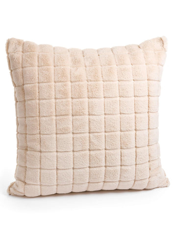 Faux Fur Checker Pillow