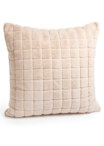 Faux Fur Checker Pillow