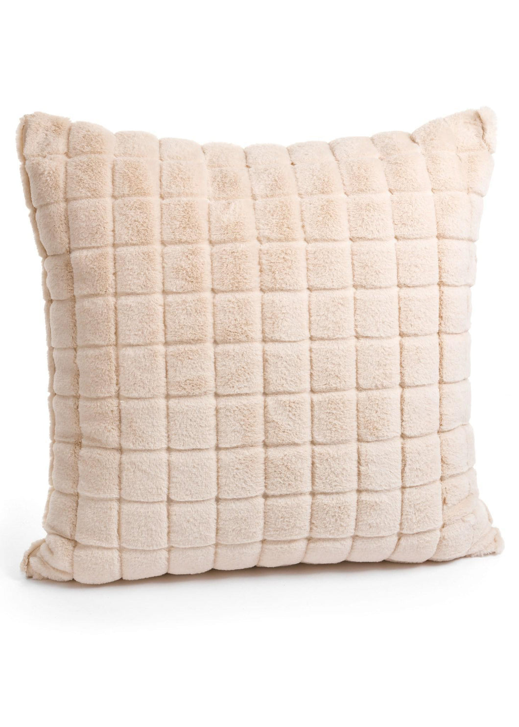 Faux Fur Checker Pillow