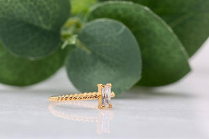Clear Crystal Baguette Ring