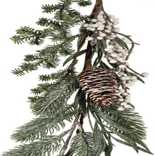 Load image into Gallery viewer, White Berry Mixed Evergreen Garland