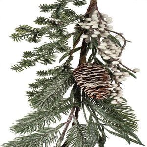 White Berry Mixed Evergreen Garland