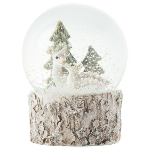 Doe & Fawn Snow Globe