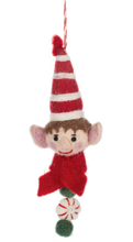 Load image into Gallery viewer, Handcrafted Elf Head Ornament