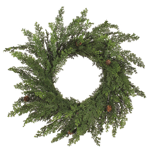 Mini Pinecones Cypress Wreath