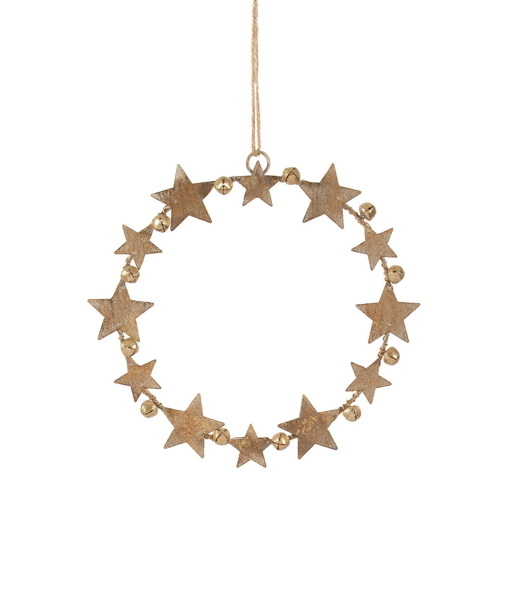 Gold Star Wreath Ornament