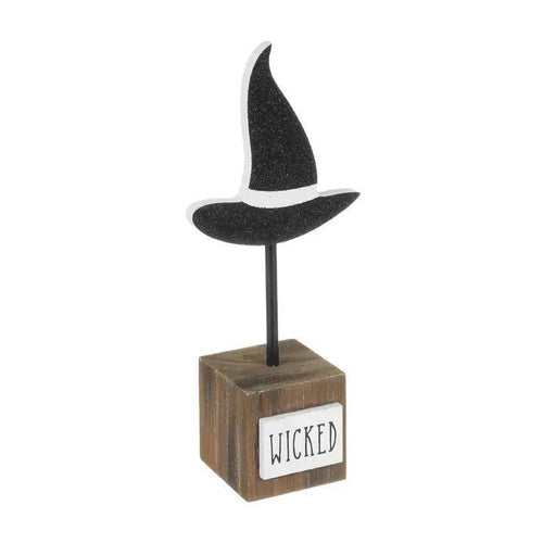 Glitter Wicked Witch Hat on Stand