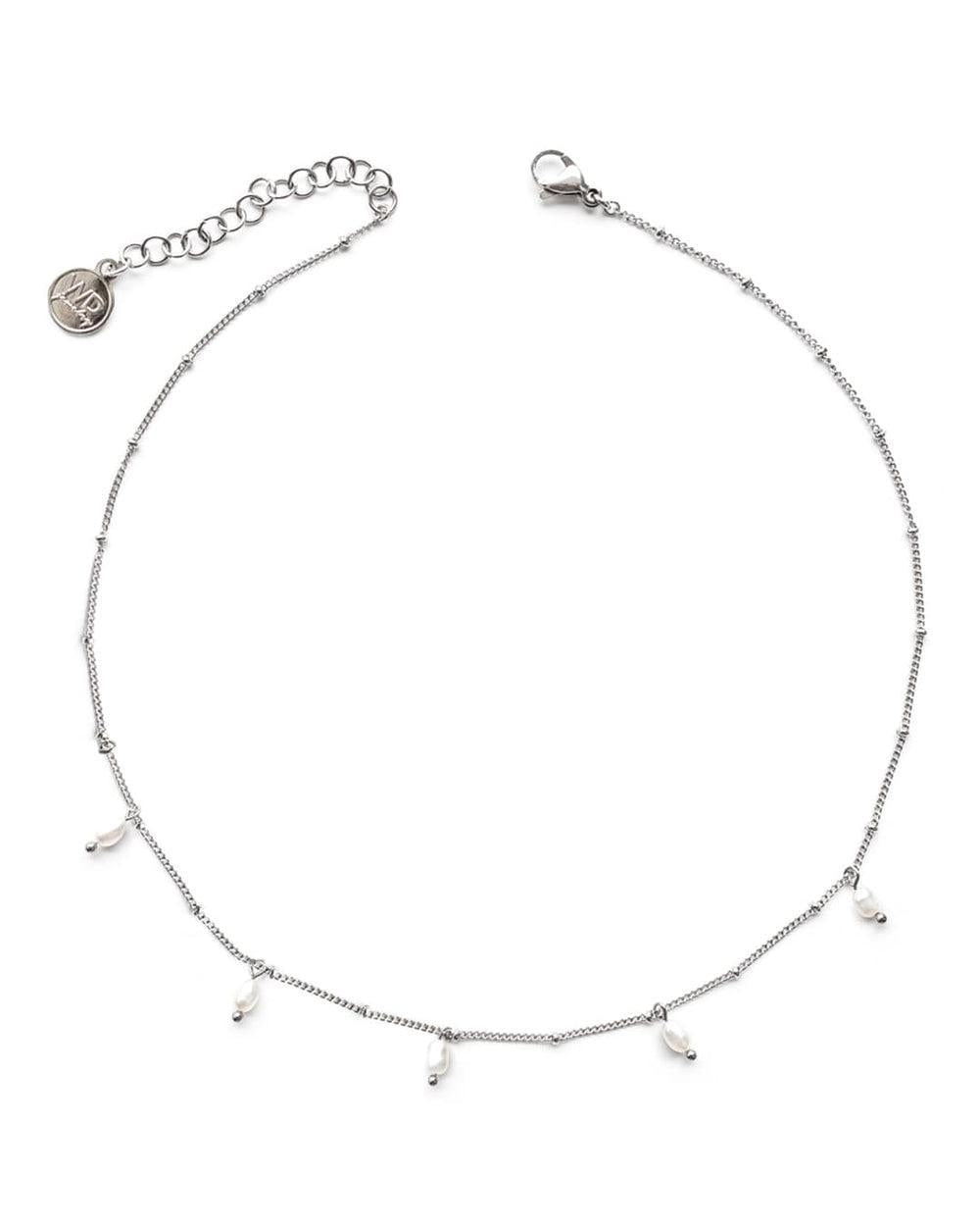 Silver Bridget Pearl Chocker Necklace