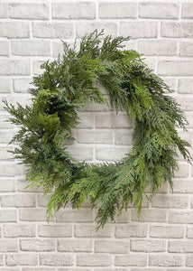 25" Fresh Touch Northern White Cedar Wreath