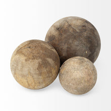 Load image into Gallery viewer, Carrick SET OF 3 Natural Wood Decorative Spheres