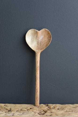 Mango Wood Heart Shaped Spoon