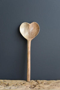 Mango Wood Heart Shaped Spoon