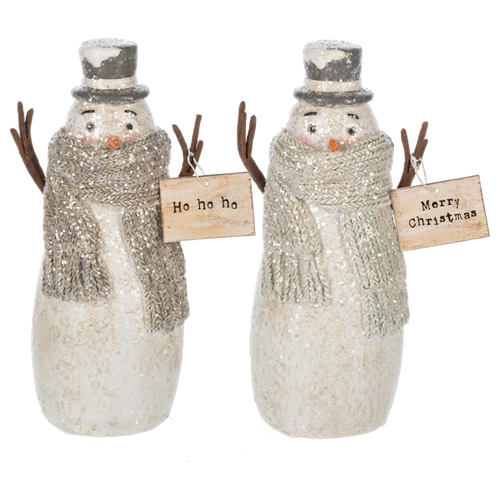 Neutral Snowmen Holding Signs
