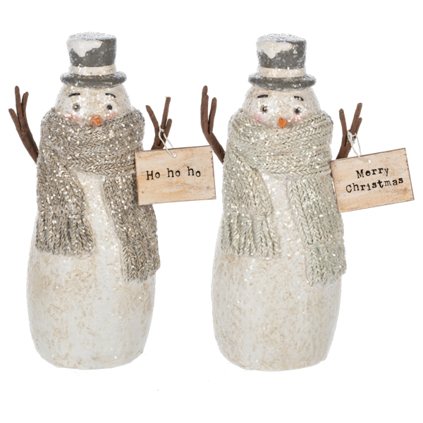 Neutral Snowmen Holding Signs