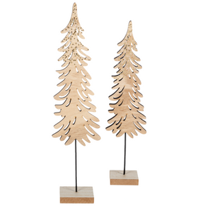 Wood Glitter Trees