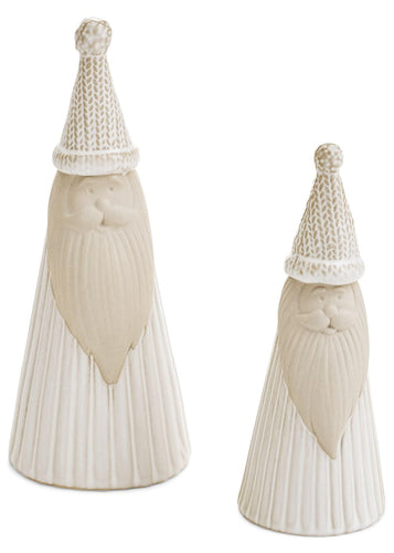 Porcelain Neutral Santa Figurines