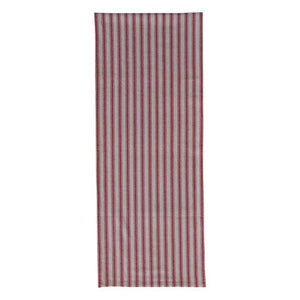 Muted Red Ticking Stripe Table Runner
