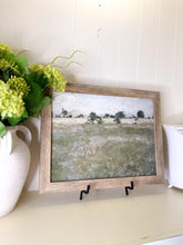 Load image into Gallery viewer, Muted Green Field Artwork | Barnwood Frame