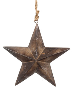 Brown Wood Star Ornament