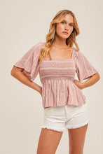 Load image into Gallery viewer, Pink Leslie Embroidered Top