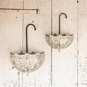 Galvanized Umbrella Planters