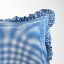 Load image into Gallery viewer, Savannah Cottage Blue Gingham Pillow