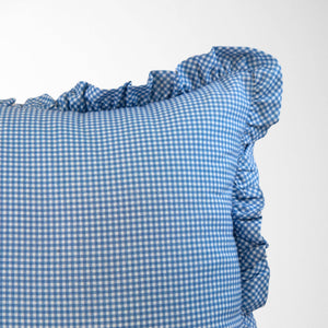 Savannah Cottage Blue Gingham Pillow