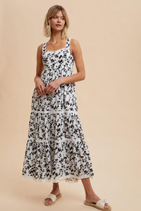 Charlotte Black & White Floral Dress