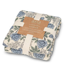 Load image into Gallery viewer, Blue Floral Throw