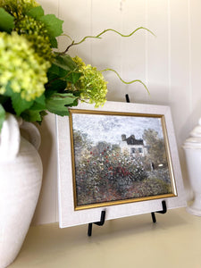 Cottage Field Artwork | Linen Gold Lip Frame