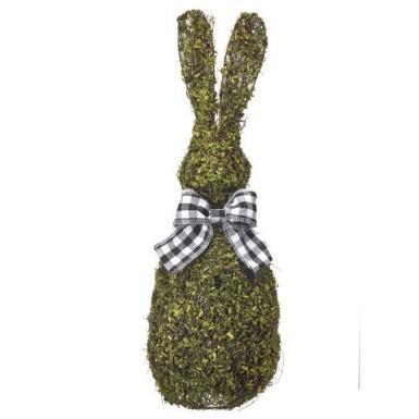 Large Moss & Twigs Bunny with Ribbon