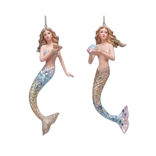 Painted Mermaid Ornaments