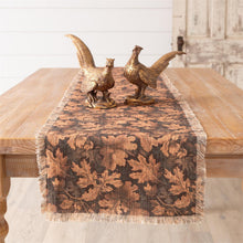 Load image into Gallery viewer, Fall Leaves &amp; Pumpkins Table Runner