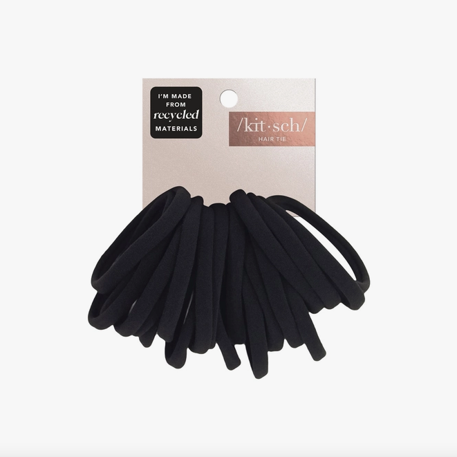 Black Eco-Friendly Nylon Hair Elastics