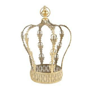 Antique Gold Metal Crown Table Piece