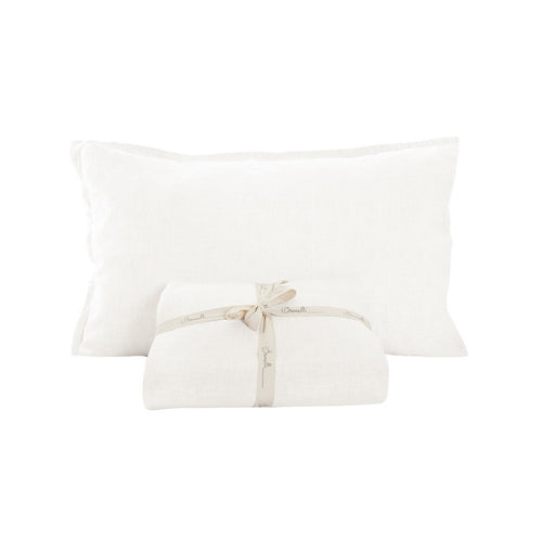 White Linen Sheet Set 4 pcs
