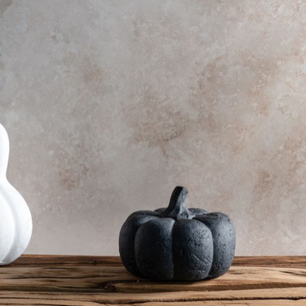 Mini Black Terracotta Pumpkin