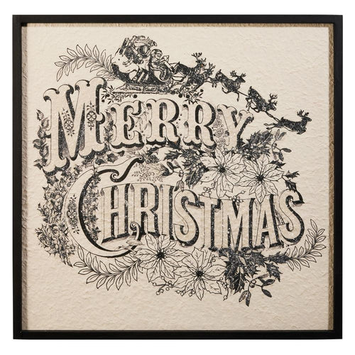 Vintage Merry Christmas Wall Art
