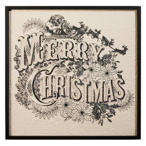 Vintage Merry Christmas Wall Art