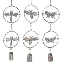 Load image into Gallery viewer, Antique Brush Butterfly, Dragonfly, &amp; Bee Kinetic Rain Chain