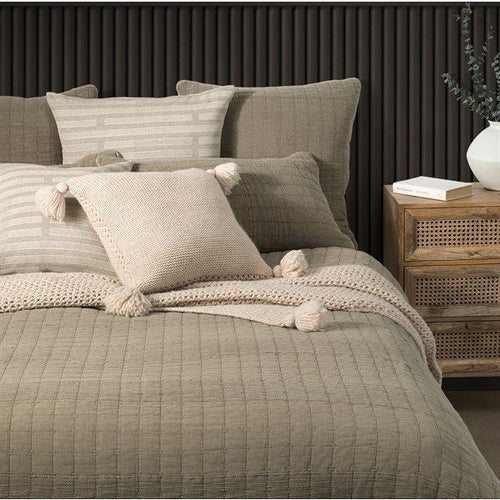 Moss Solid Embroidery Thread Coverlet