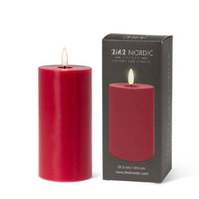 Load image into Gallery viewer, Red Large Luxlite Pillar Candle