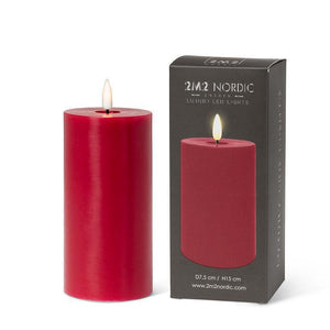 Red Large Luxlite Pillar Candle