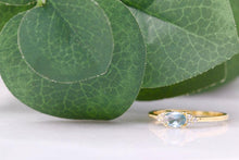 Load image into Gallery viewer, Aquamarine CZ Ring