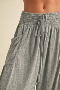 Tilda Grey Smocked Pants