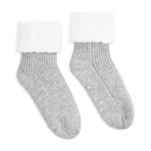 Load image into Gallery viewer, Grey Nordic Wool Slipper Socks